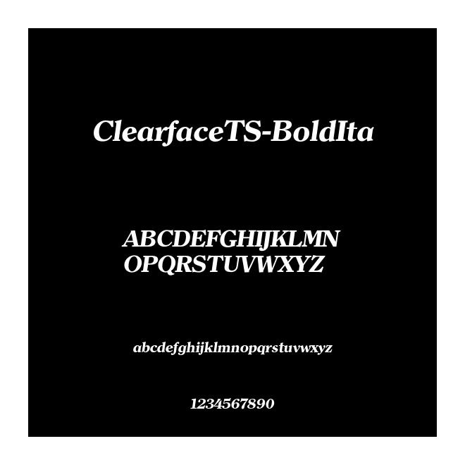 ClearfaceTS-BoldIta