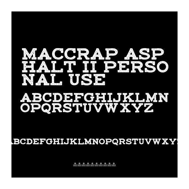 maccrap asphalt II PERSONAL USE