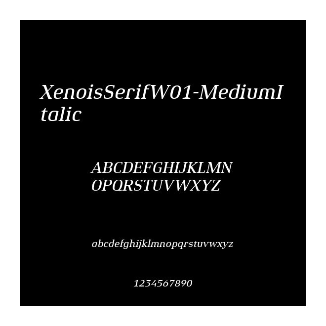 XenoisSerifW01-MediumItalic