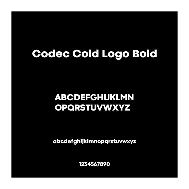 Codec Cold Logo Bold