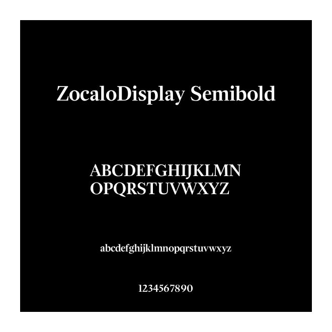 ZocaloDisplay Semibold