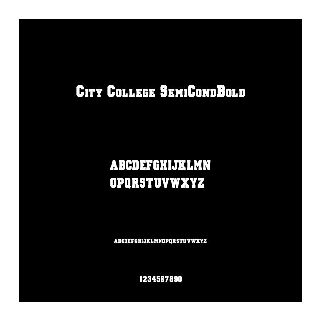 City College SemiCondBold