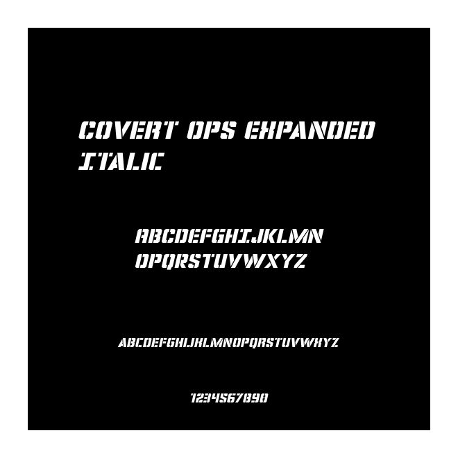 Covert Ops Expanded Italic