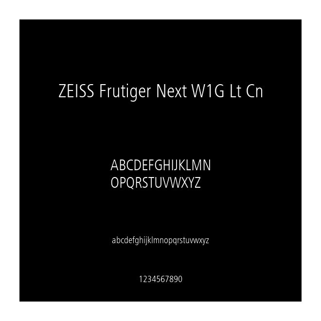 ZEISS Frutiger Next W1G Lt Cn