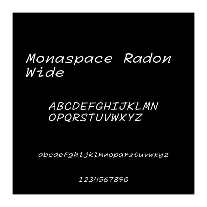Monaspace Radon Wide
