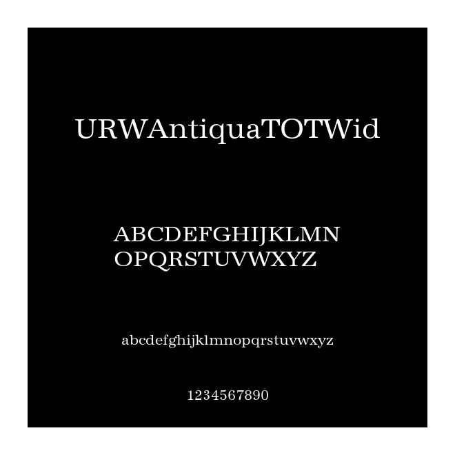 URWAntiquaTOTWid