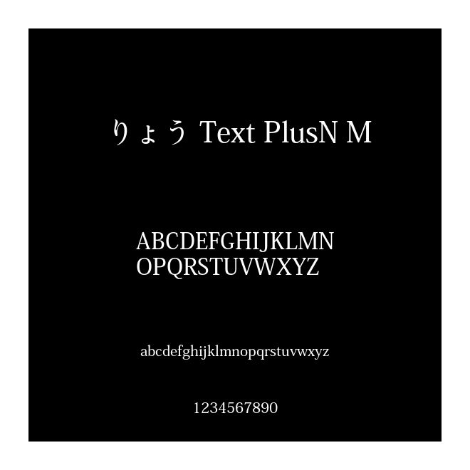 りょう Text PlusN M