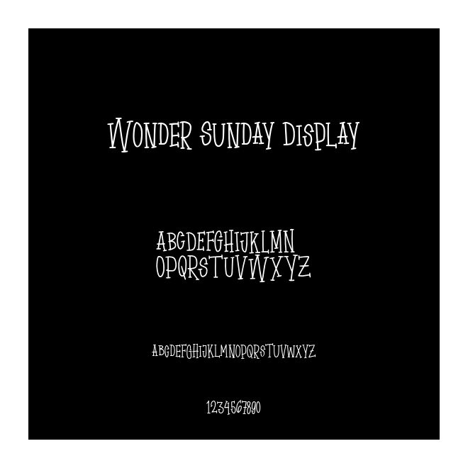 Wonder Sunday Display