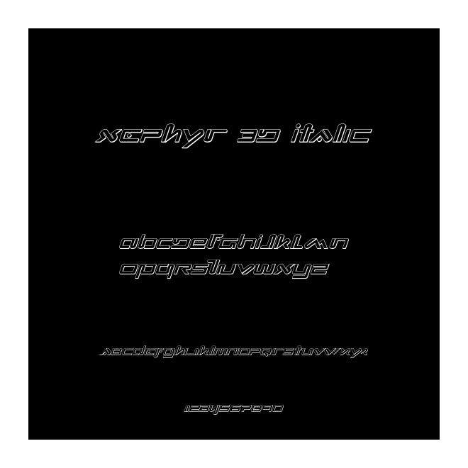 Xephyr 3D Italic