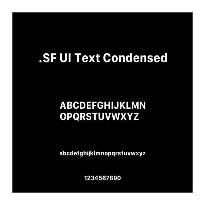 .SF UI Text Condensed