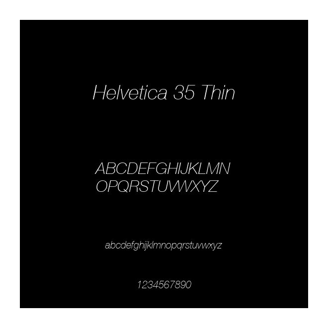 Helvetica 35 Thin