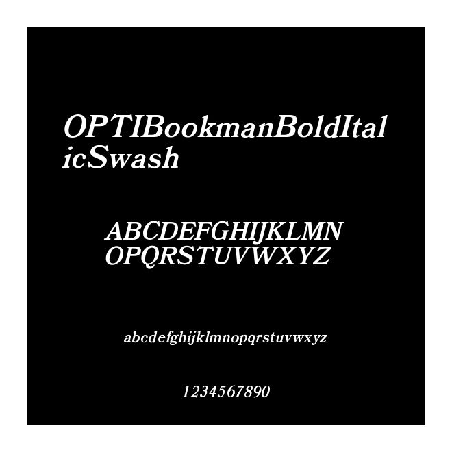 OPTIBookmanBoldItalicSwash