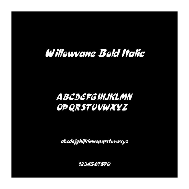 Willowvane Bold Italic