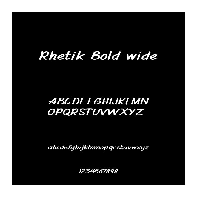 Rhetik Bold wide