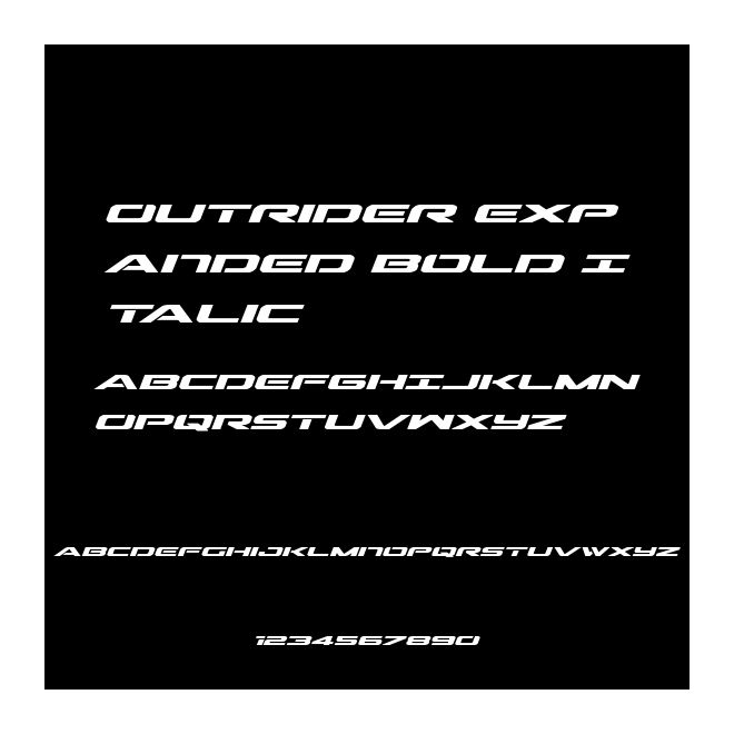 Outrider Expanded Bold Italic