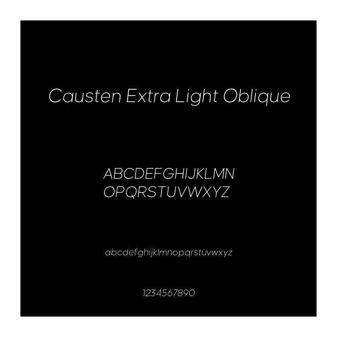 Causten Extra Light Oblique