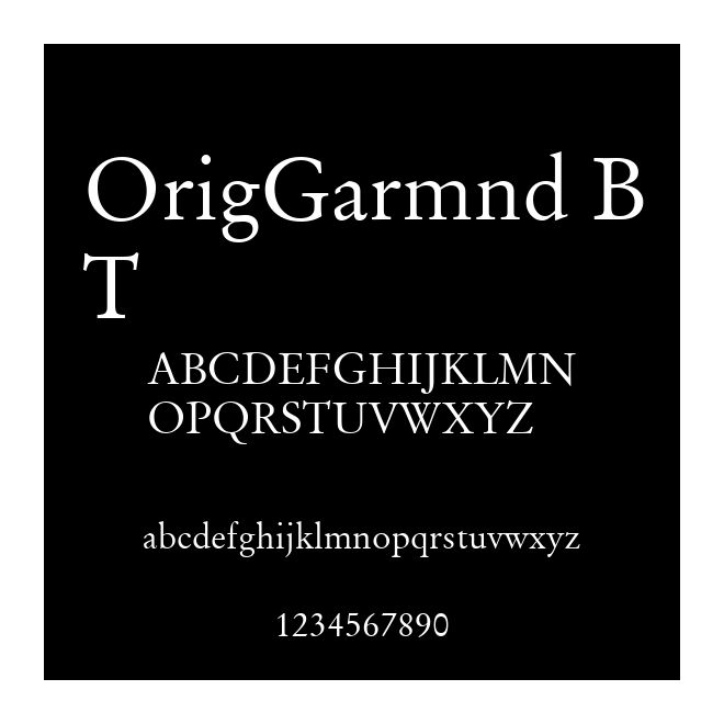 OrigGarmnd BT