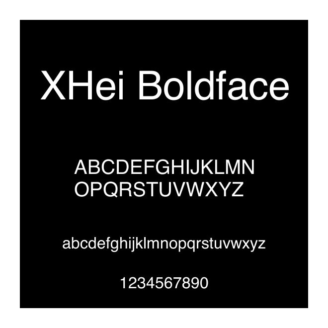 XHei Boldface