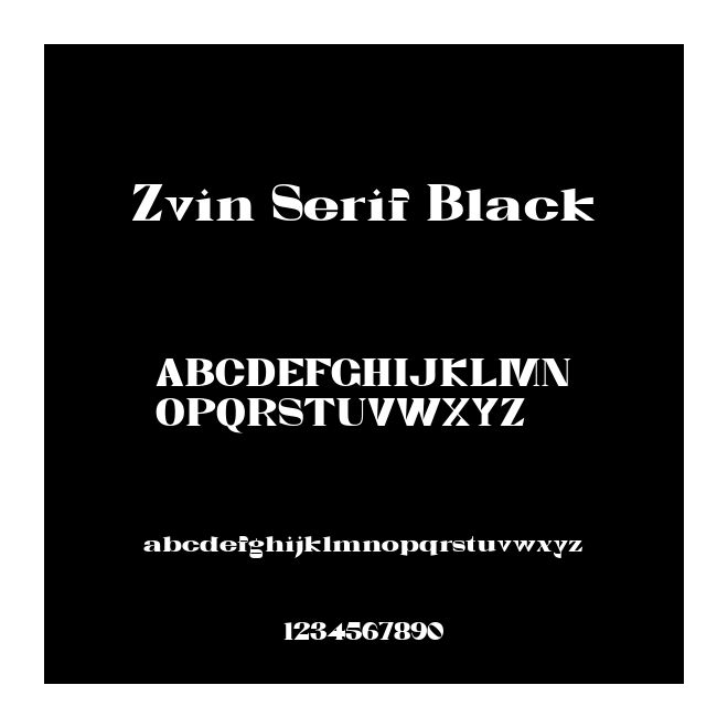 Zvin Serif Black