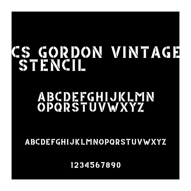 CS Gordon Vintage Stencil