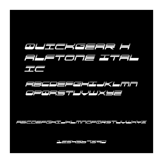 QuickGear Halftone Italic