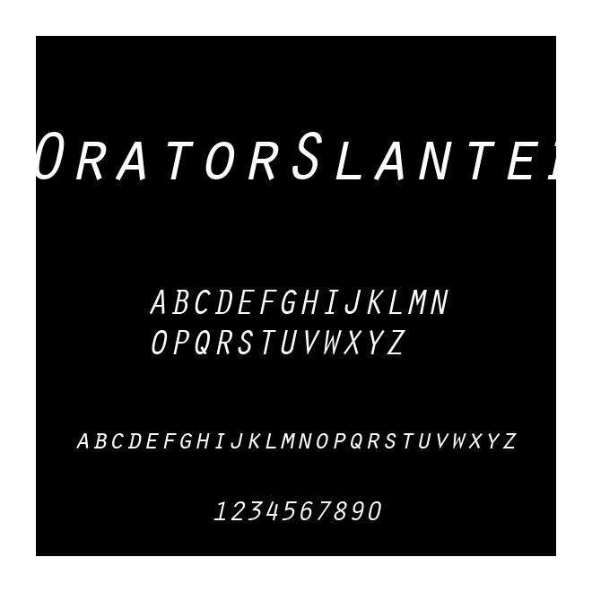 OratorSlanted
