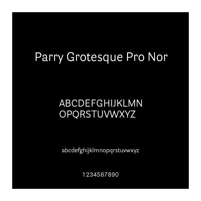 Parry Grotesque Pro Nor