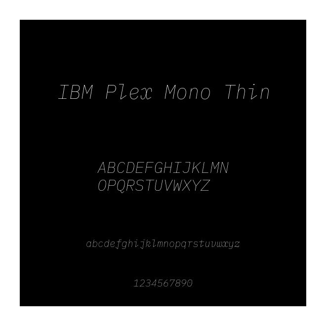 IBM Plex Mono Thin