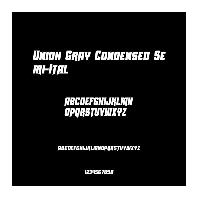 Union Gray Condensed Semi-Ital