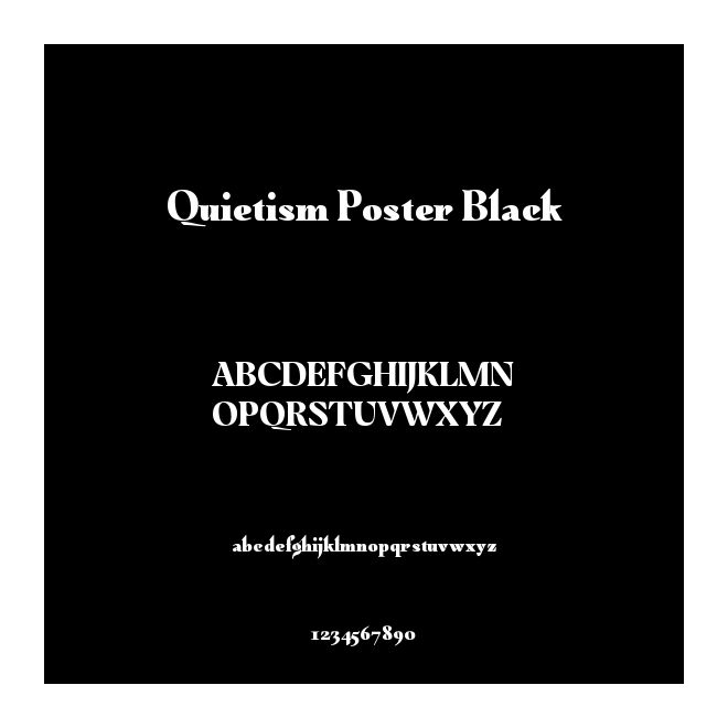 Quietism Poster Black