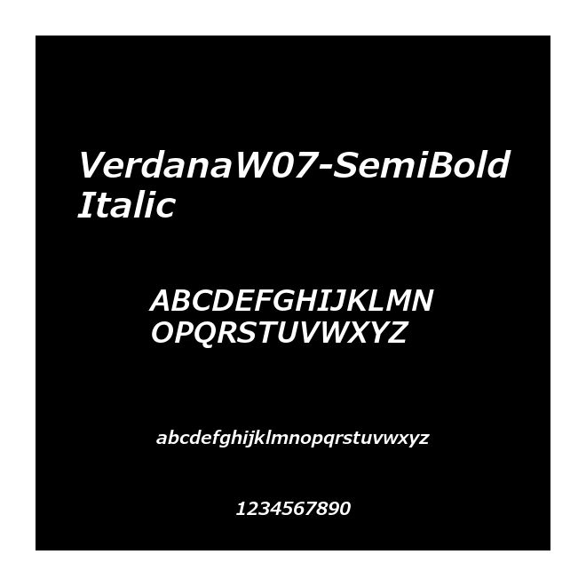 VerdanaW07-SemiBoldItalic