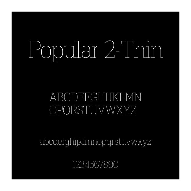 Popular 2-Thin