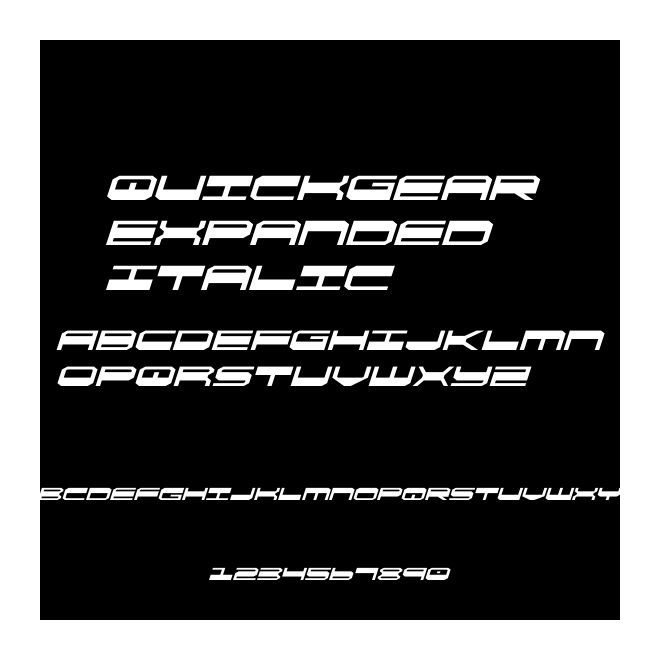 QuickGear Expanded Italic