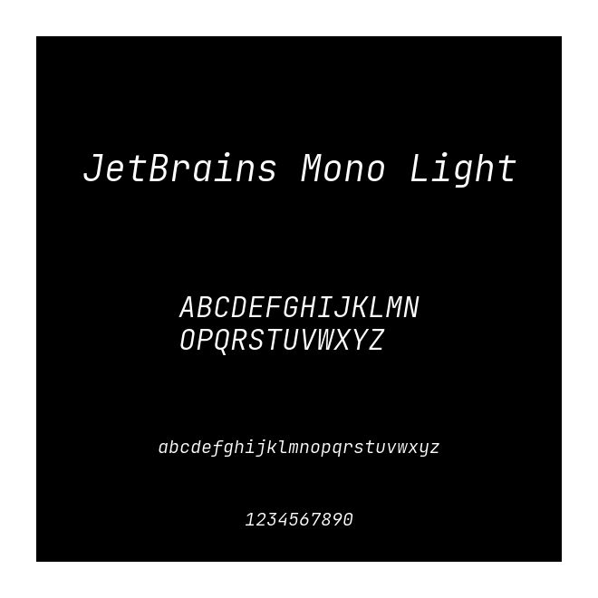 JetBrains Mono Light