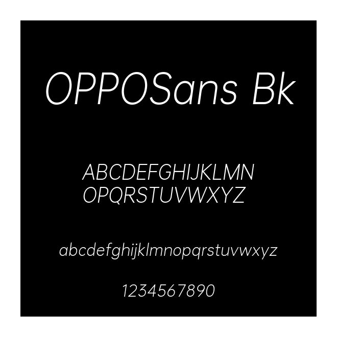 OPPOSans Bk