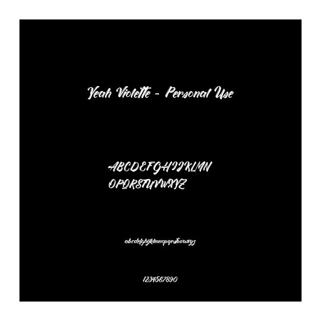 Yeah Violette - Personal Use