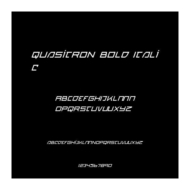 Quasitron Bold Italic