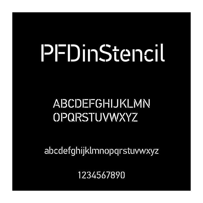 PFDinStencil