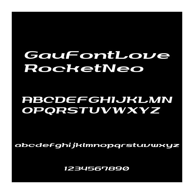 GauFontLoveRocketNeo