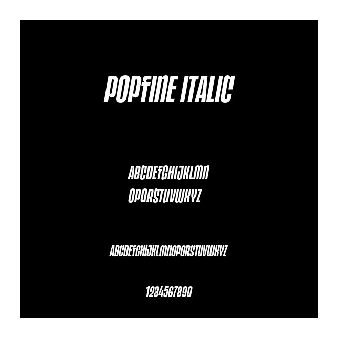 POPFINE Italic