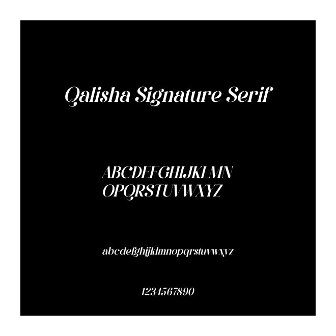 Qalisha Signature Serif