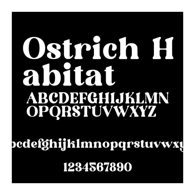 Ostrich Habitat