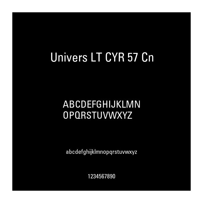Univers LT CYR 57 Cn