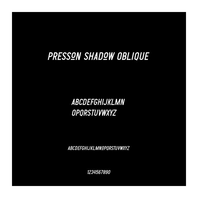 Presson Shadow Oblique