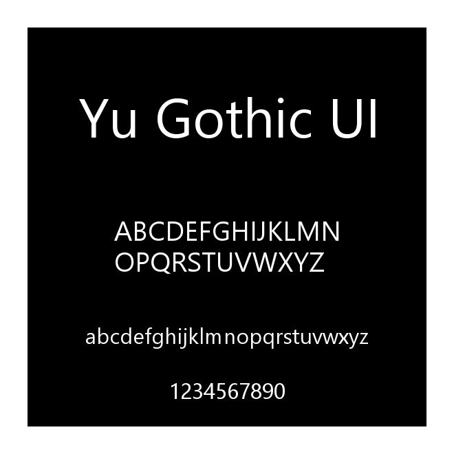Yu Gothic UI