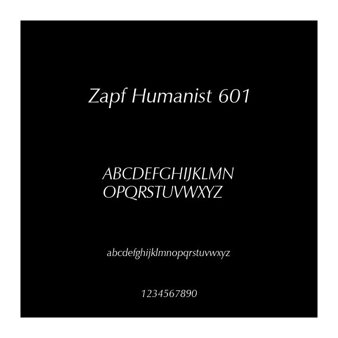 Zapf Humanist 601