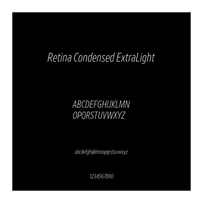Retina Condensed ExtraLight