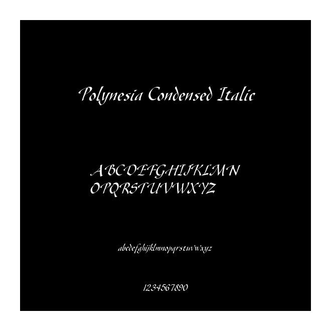 Polynesia Condensed Italic