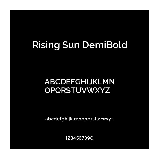 Rising Sun DemiBold