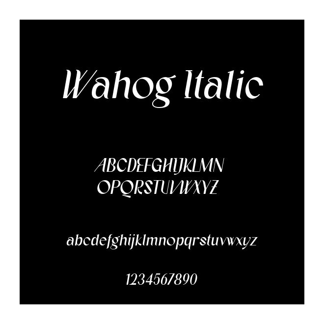 Wahog Italic